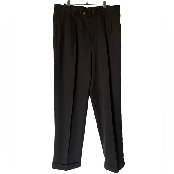 NWT SAVANE Men’s slacks, trousers, pants, 34” x 32”, black ice, zip front - Picture 3 of 8